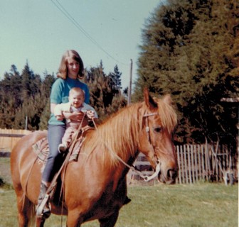 Kathy and horse and me